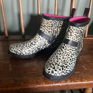 Leopard Print Women's Ankle Boots